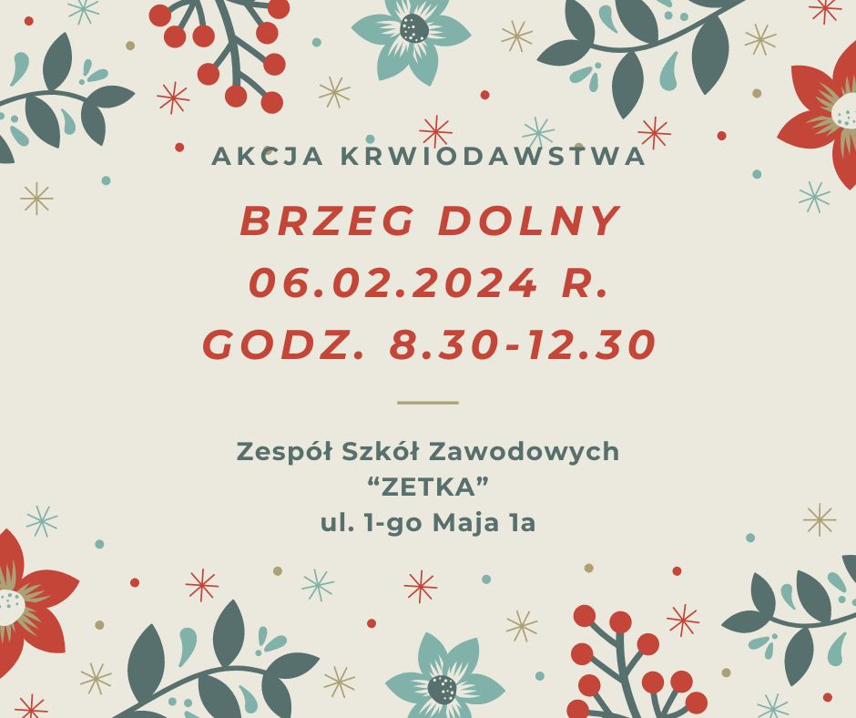 Akcja krwiodawstwa w Brzegu Dolnym - 6.02.2024 r.
