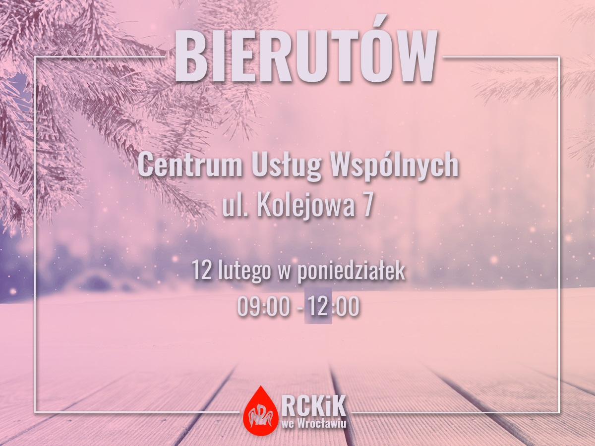 Akcja krwiodawstwa w Bierutowie - 12.02.2024 r.