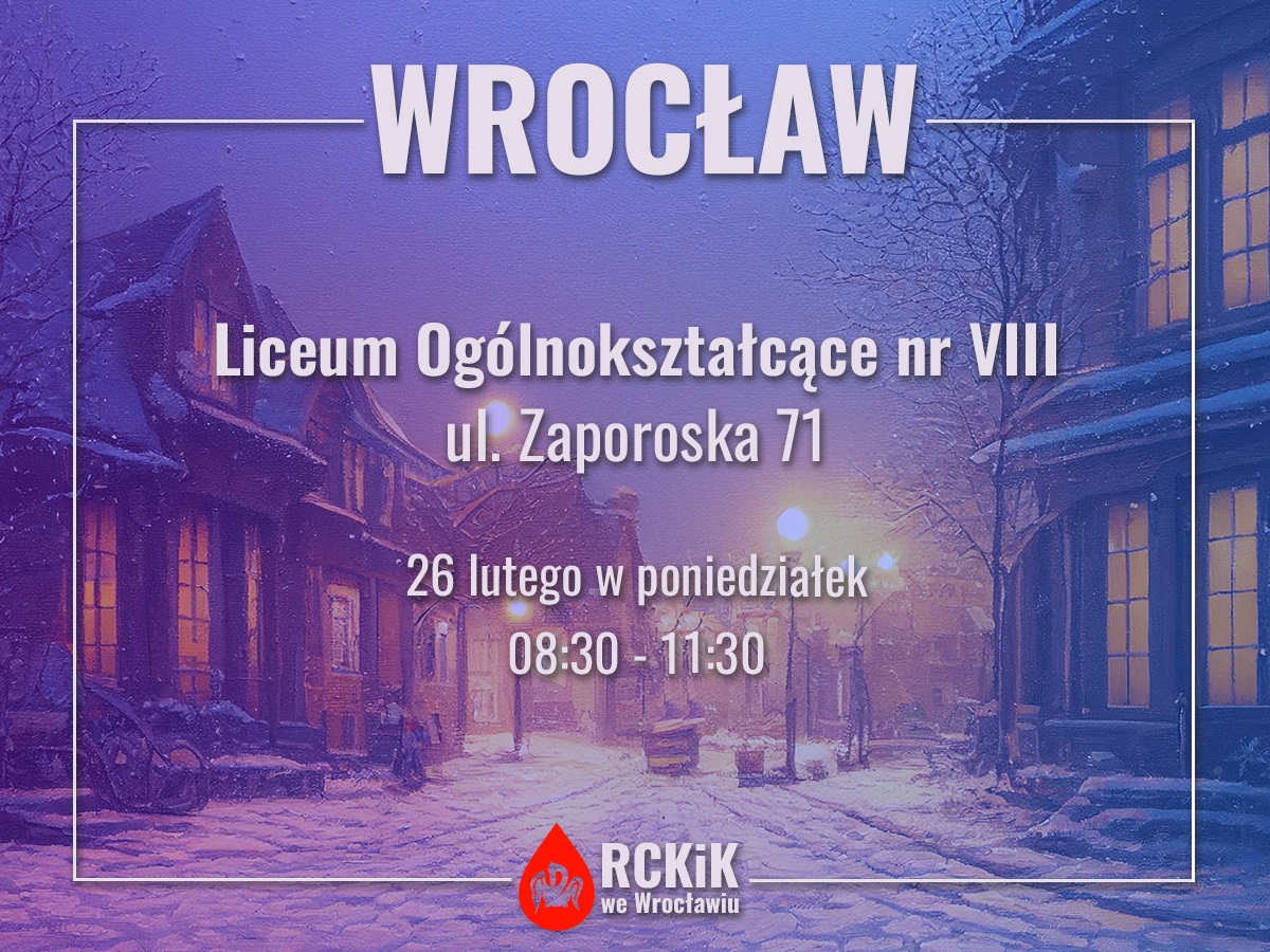Akcja krwiodawstwa w LO nr 8 we Wrocławiu