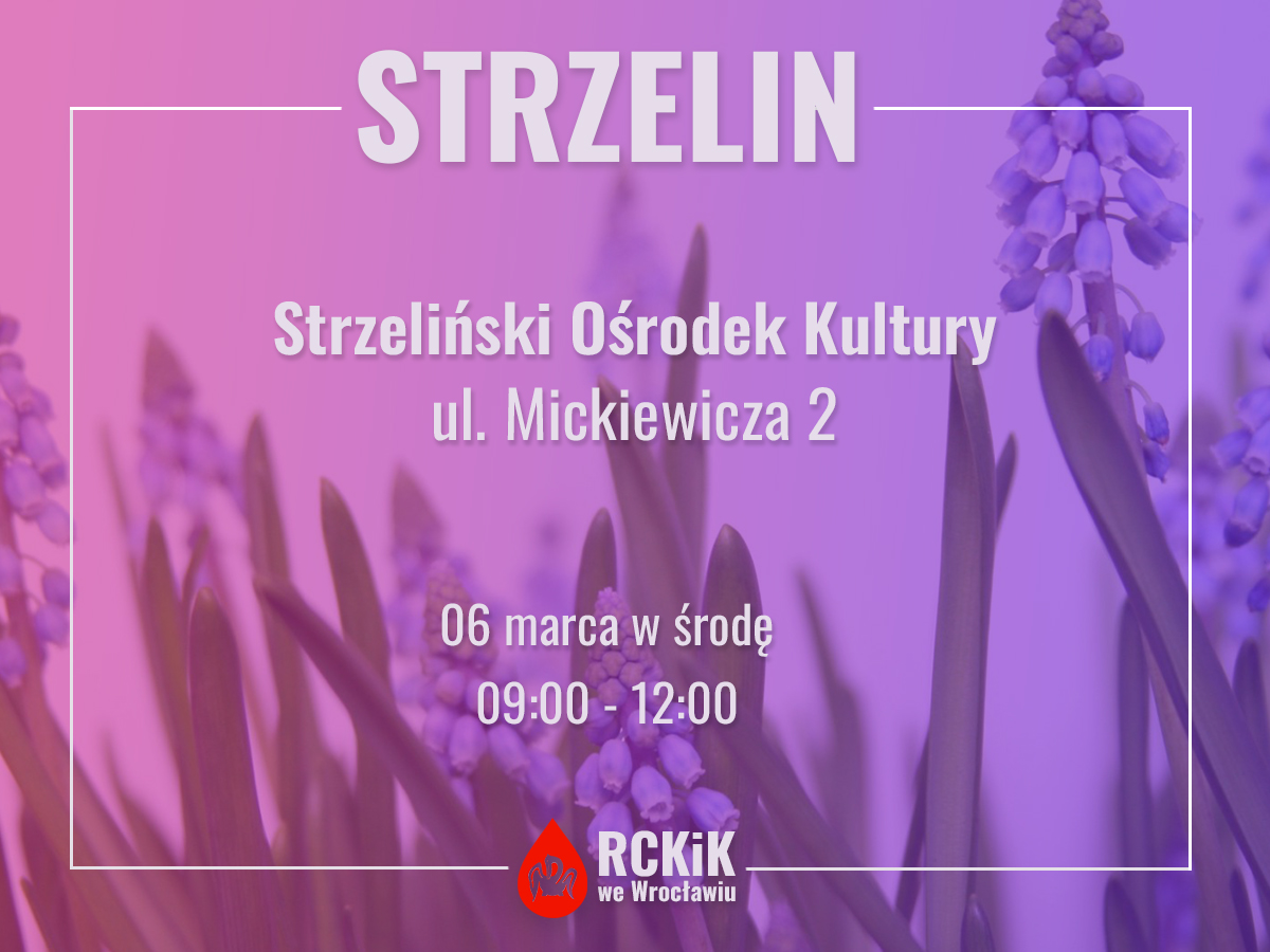 Akcja krwiodawstwa w Strzelinie - 6.03.2024 r.