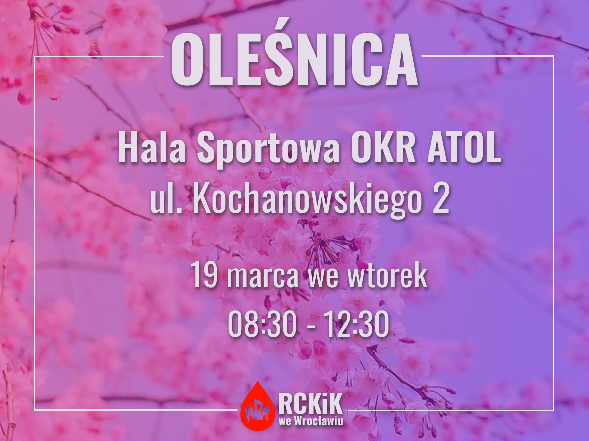 Akcja pobierania krwi w Oleśnicy