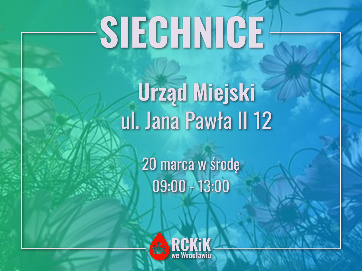 Akcja krwiodawstwa w Siechnicach - 20.03.2024 r.