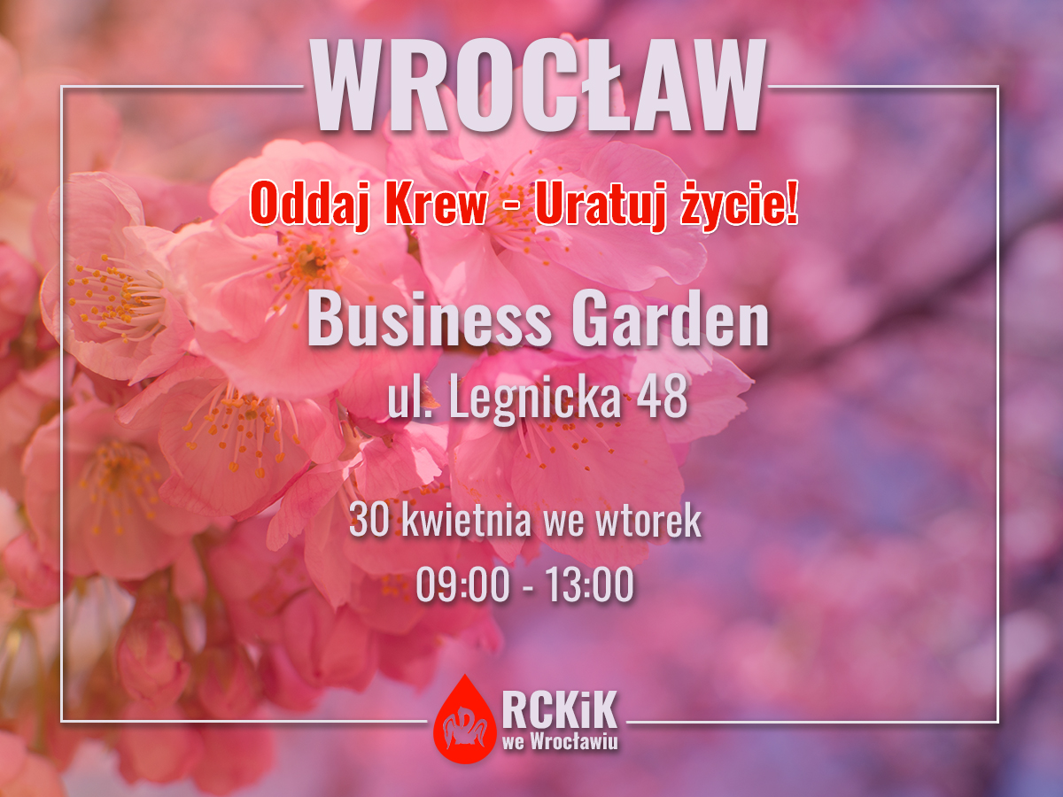 Akcja krwiodawstwa w Business Garden - 30.04.2024 r.