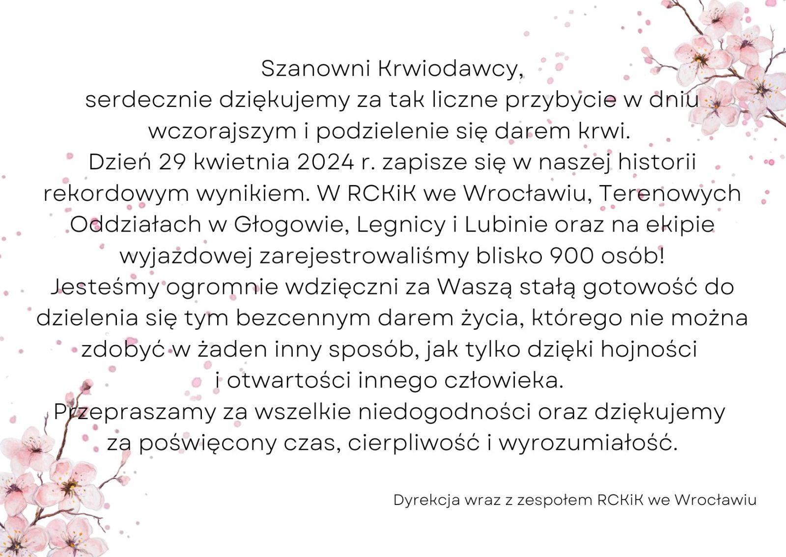 Podziękowania
