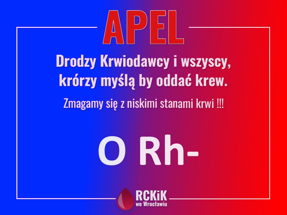 Drodzy Krwiodawcy liczymy na Waszą pomoc!!!