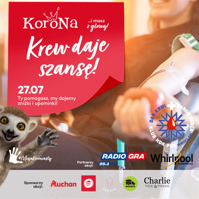 Sobotnia akcja krwiodawstwa we Wrocławiu - 27.07.2024 r.