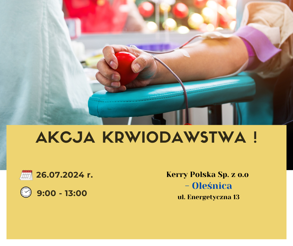26.07.2024 r. - akcja krwiodawstwa w Oleśnicy