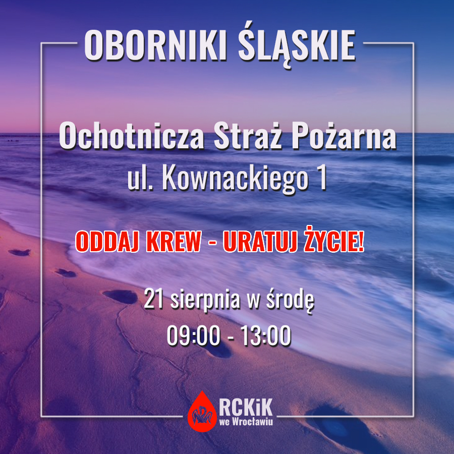 Akacja krwiodawstwa w Obornikach Śląskich - 21.08.2024 r.