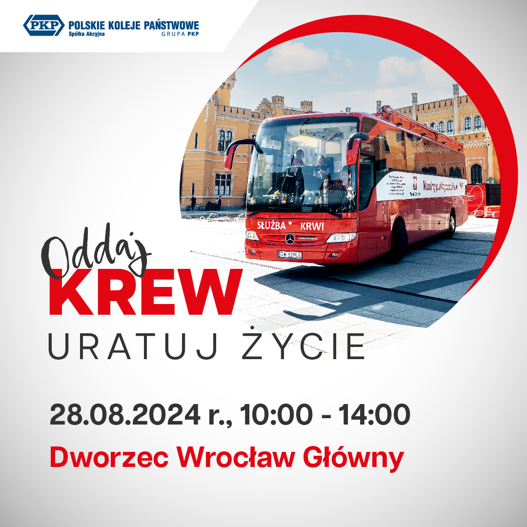 Klub HDK PCK przy PKP Wrocław Główny zachęca do oddawania krwi