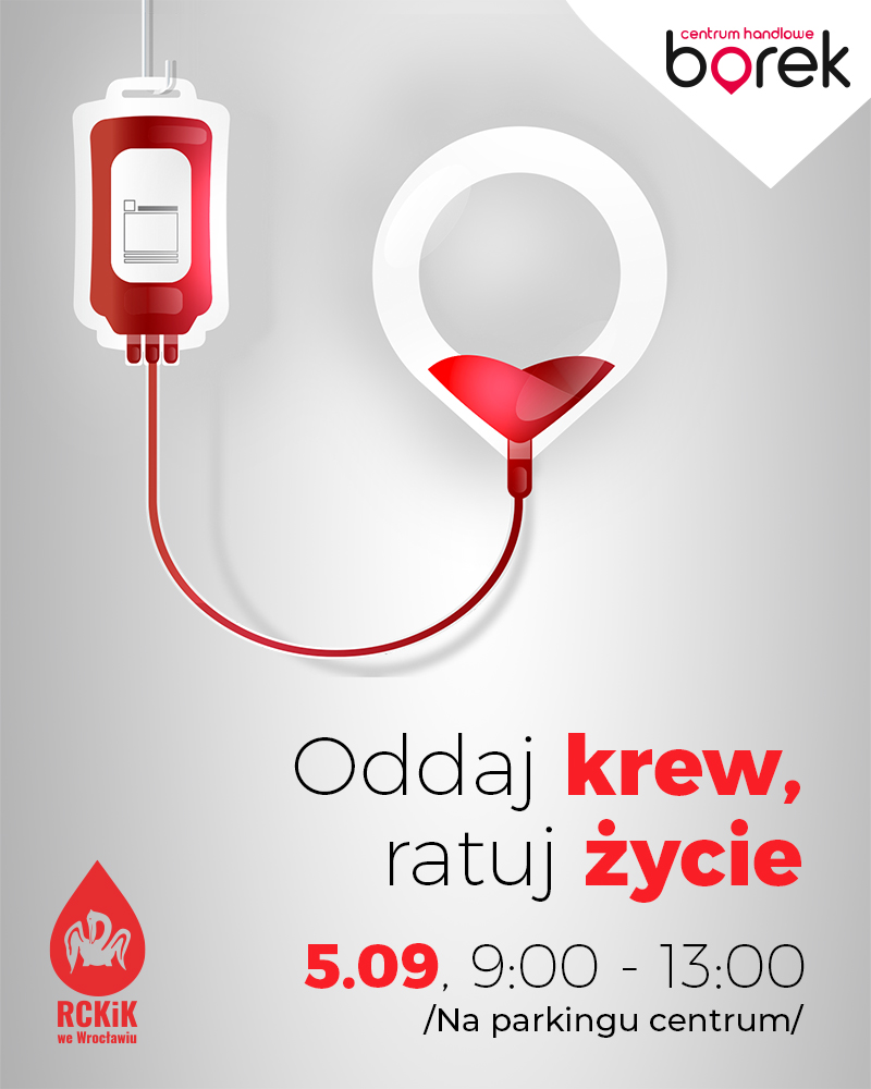 Akcja krwiodawstwa we Wrocławiu - 5.09.2024 r. (CZWARTEK)
