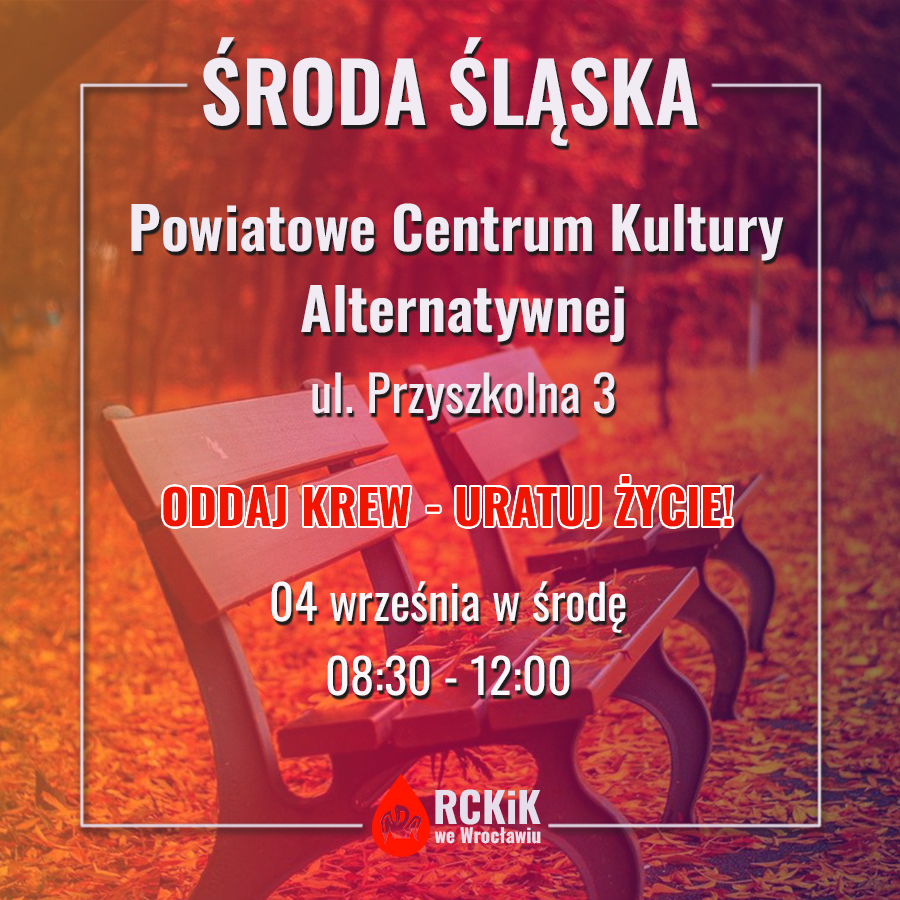Akcja krwiodawstwa w Środzie Śląskiej - 4.09.2024 r.