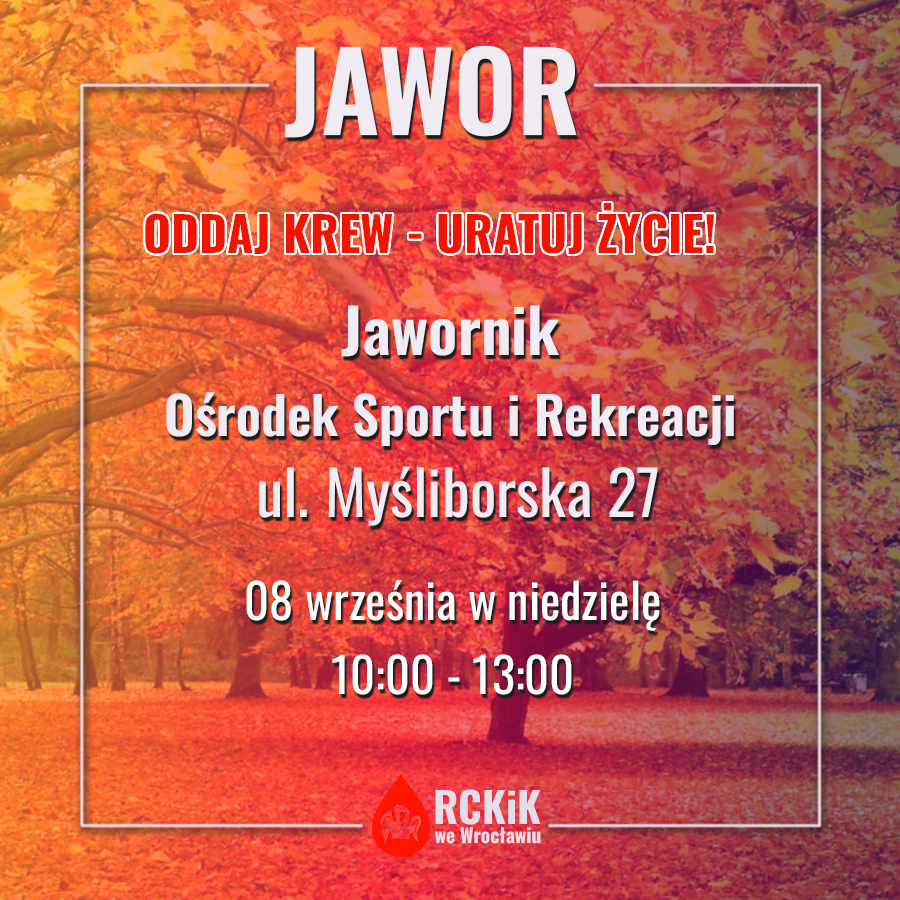 Akcja krwiodawstwa w Jaworze - 8.09.2024 r.