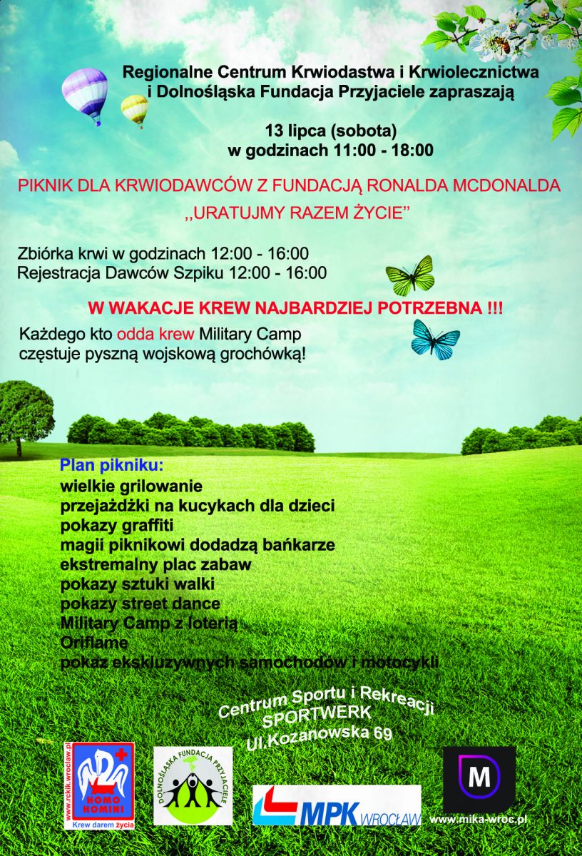 Piknik dla krwiodawców