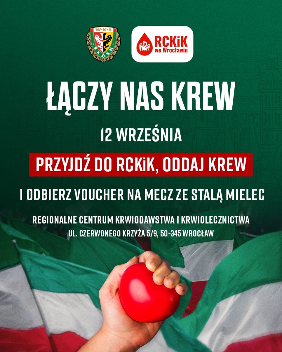 Oddaj krew i odbierz voucher na mecz