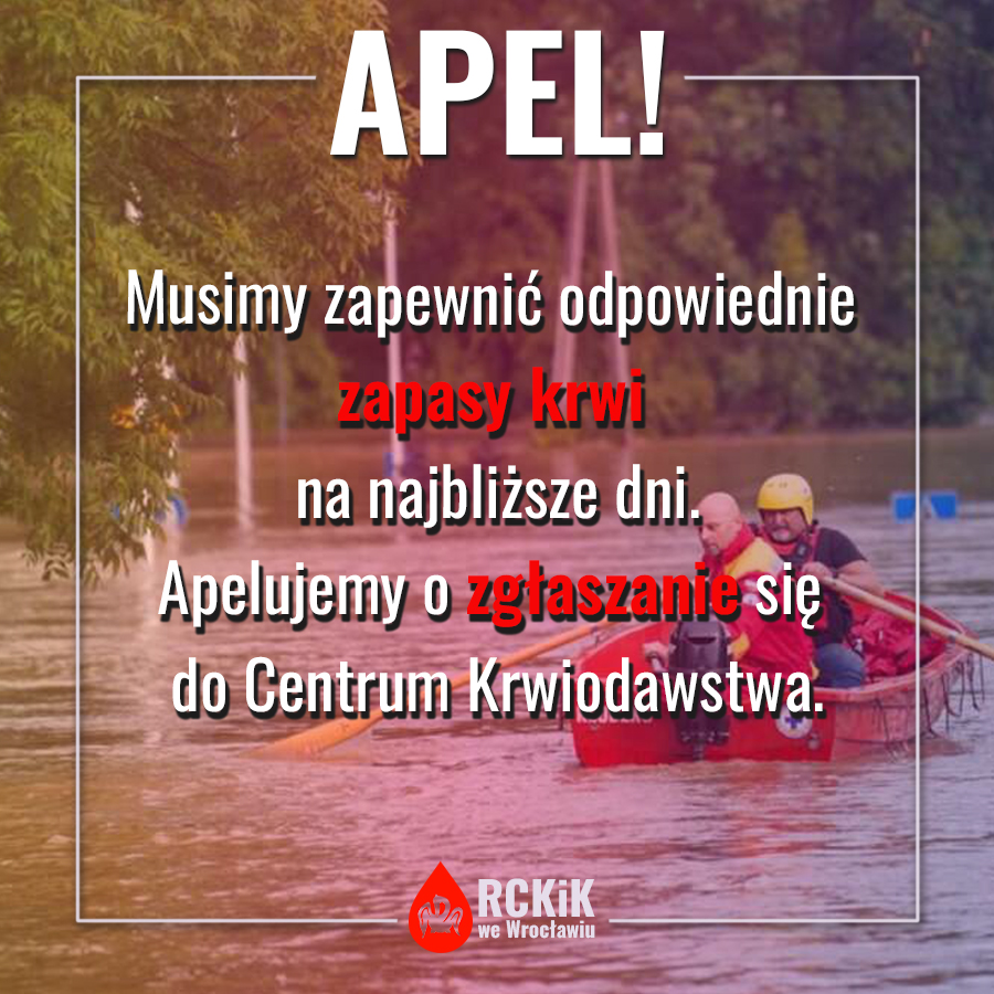 W obliczu obecnej sytuacji musimy zadbać o odpowiednie zapasy krwi na nadchodzące dni