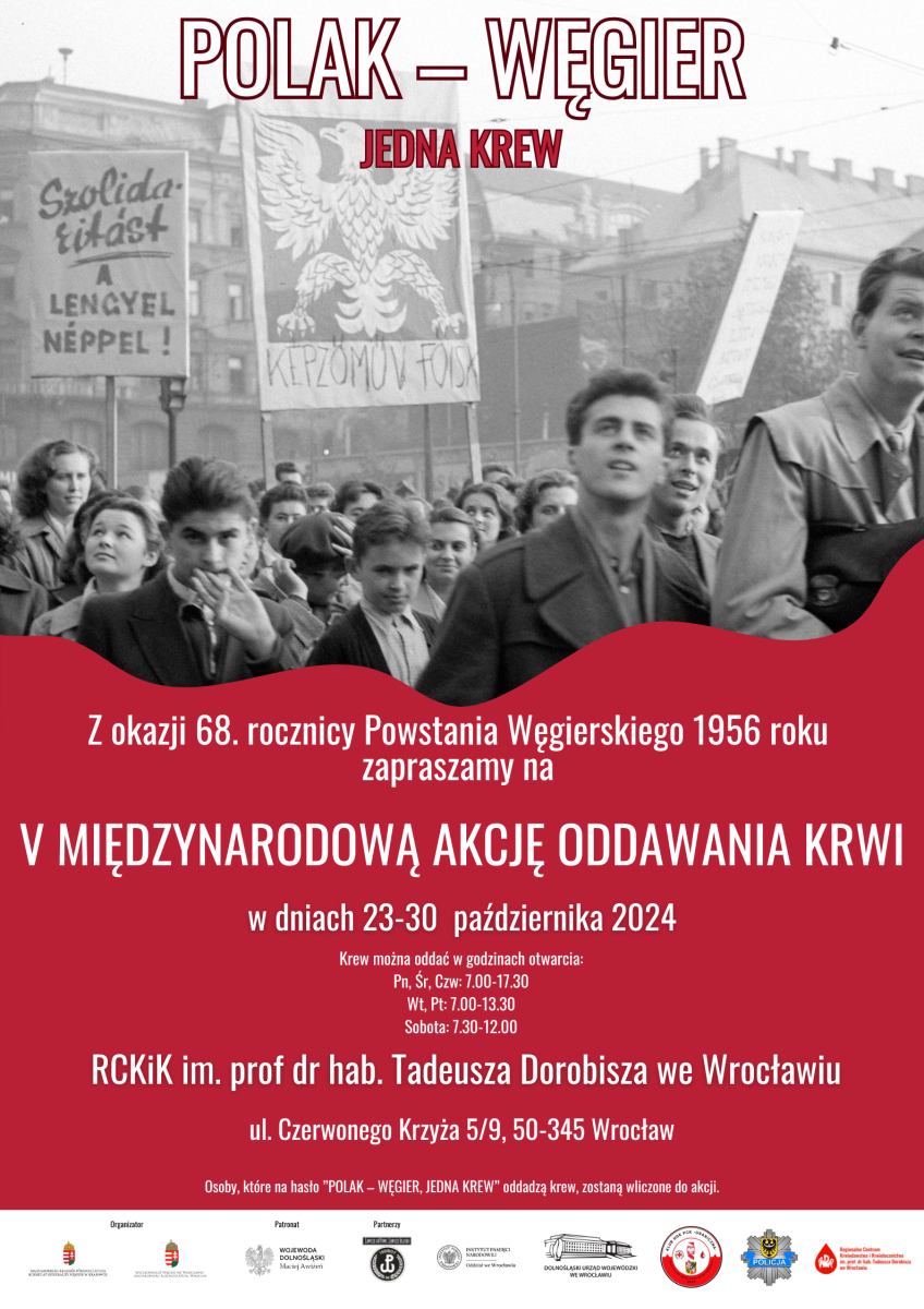 Konsulat Węgier we Wrocławiu zaprasza do oddawania krwi