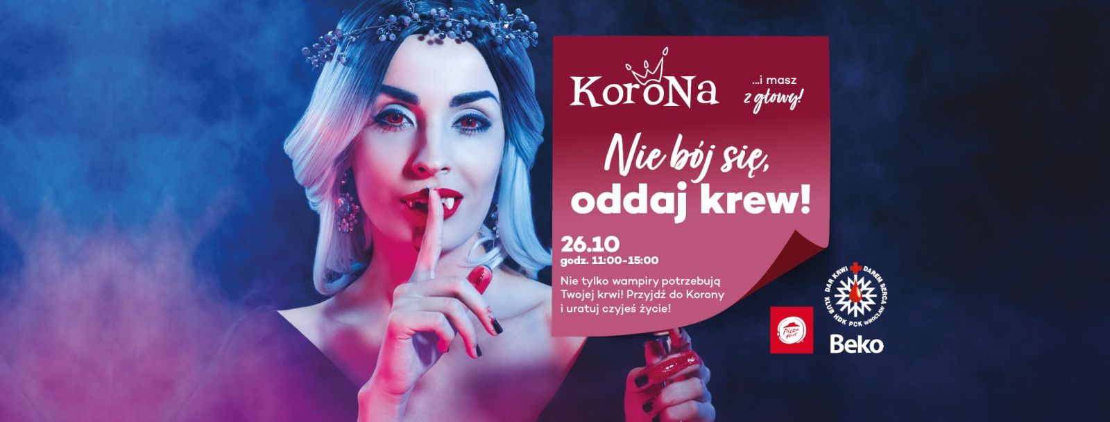 Zapraszamy na akcję krwiodawstwa do CH Korona we Wrocławiu