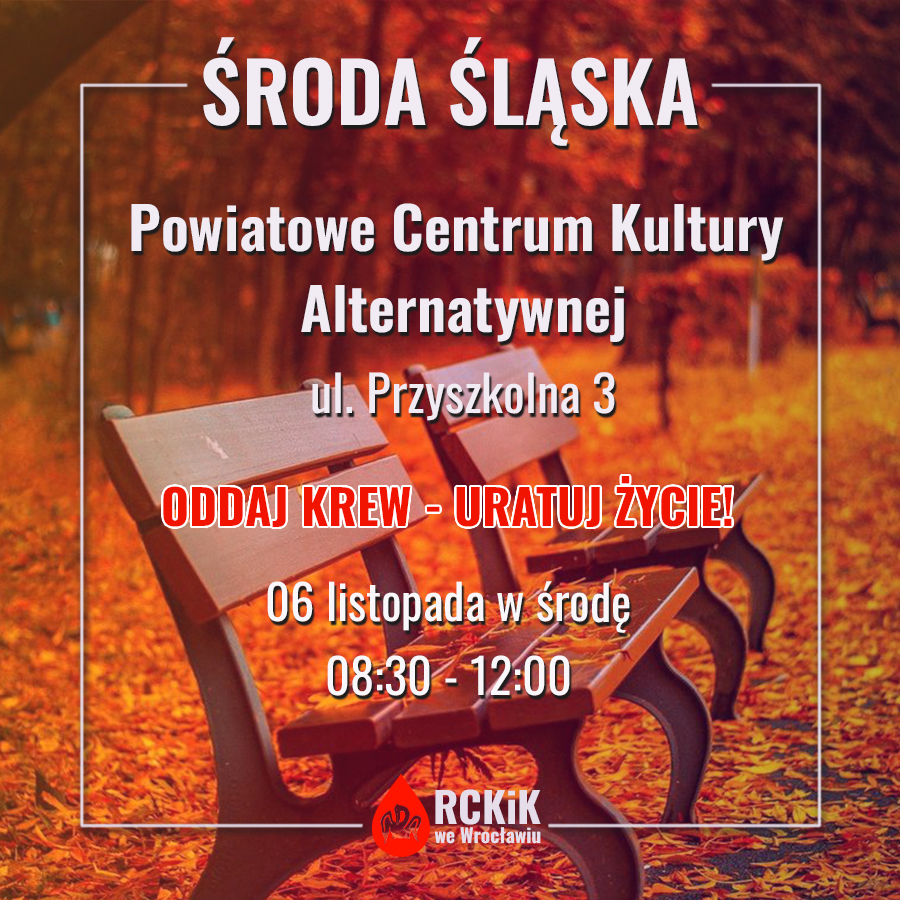Akcja krwiodawstwa w Środzie Śląskiej - 06.11.2024 r.