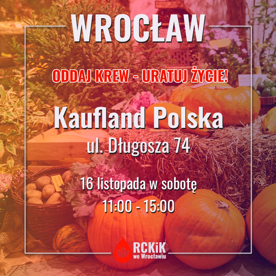 Sobotnia akcja krwiodawstwa we Wrocławiu - 16.11.2024 r.