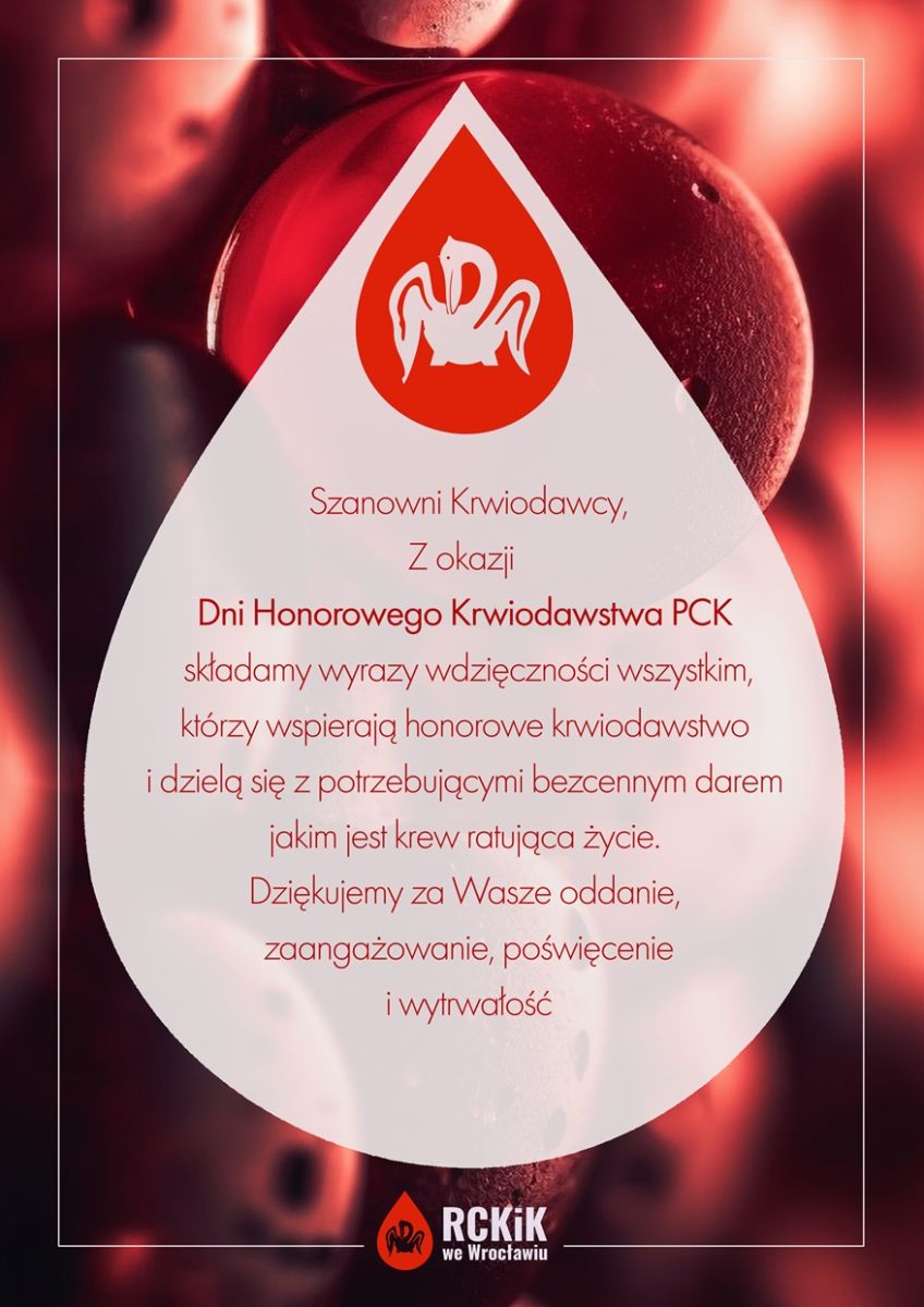 Trwają Dni Honorowego Krwiodawstwa PCK