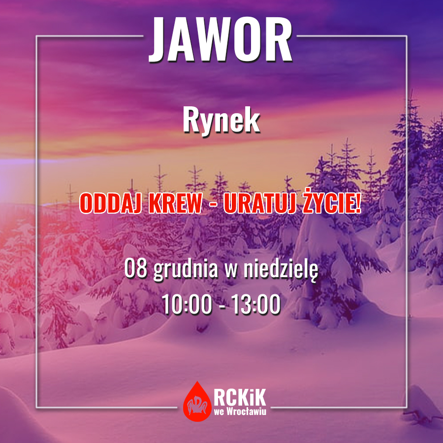 Weekendowa akcja krwiodawstwa w Jaworze