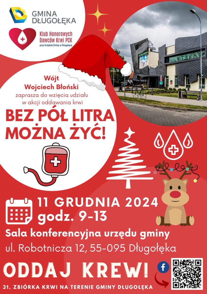 Akcja krwiodawstwa w Długołęce - 11.12.2024 r.
