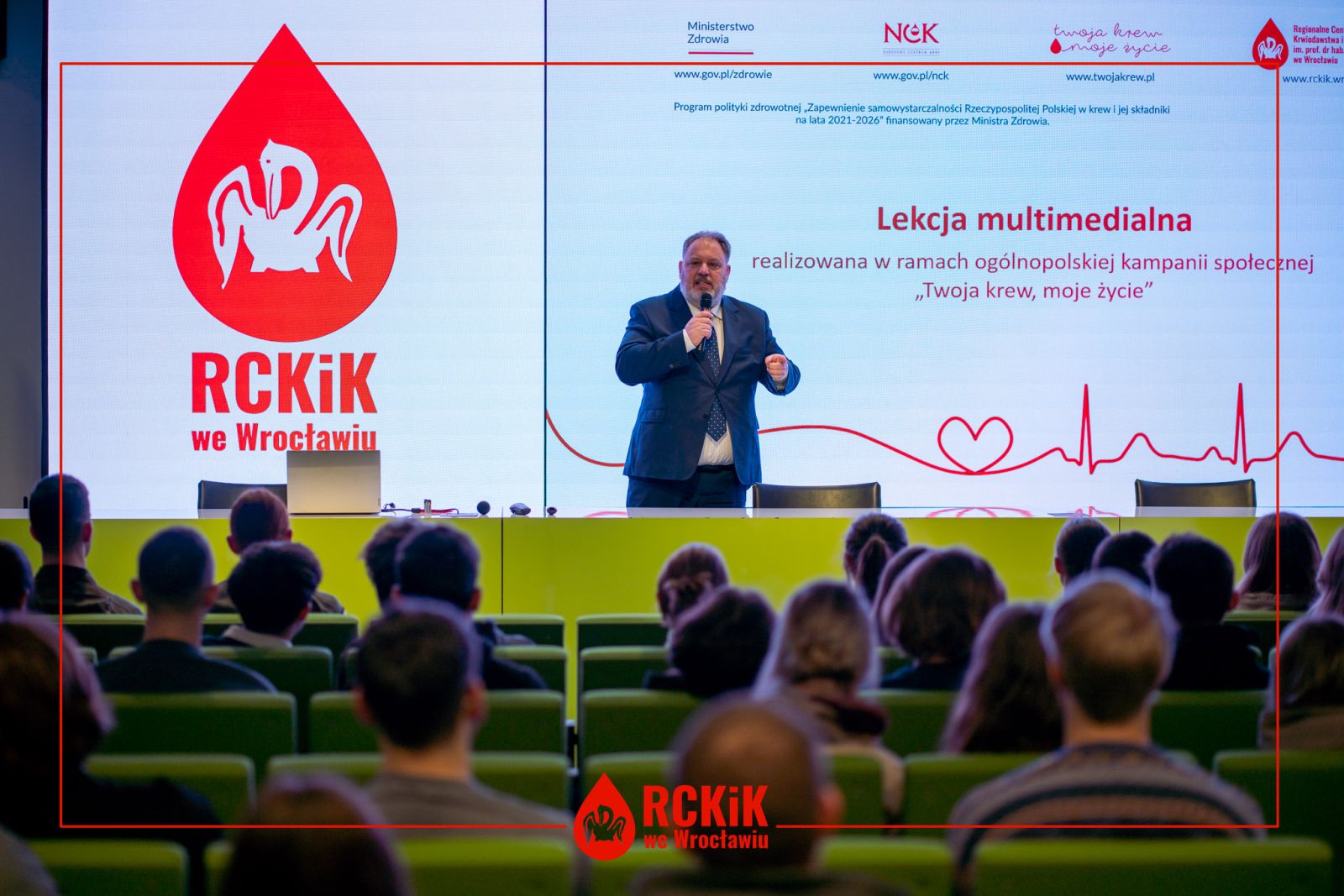 Pierwsza „Wielka Prelekcja o Honorowym Oddawaniu Krwi”.