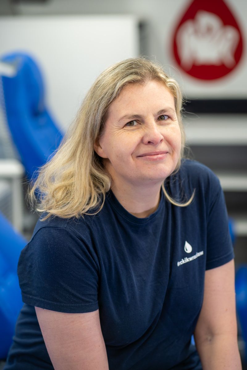 Pani Joanna z Wrocławia, która oddała ponad 80 litrów krwi!