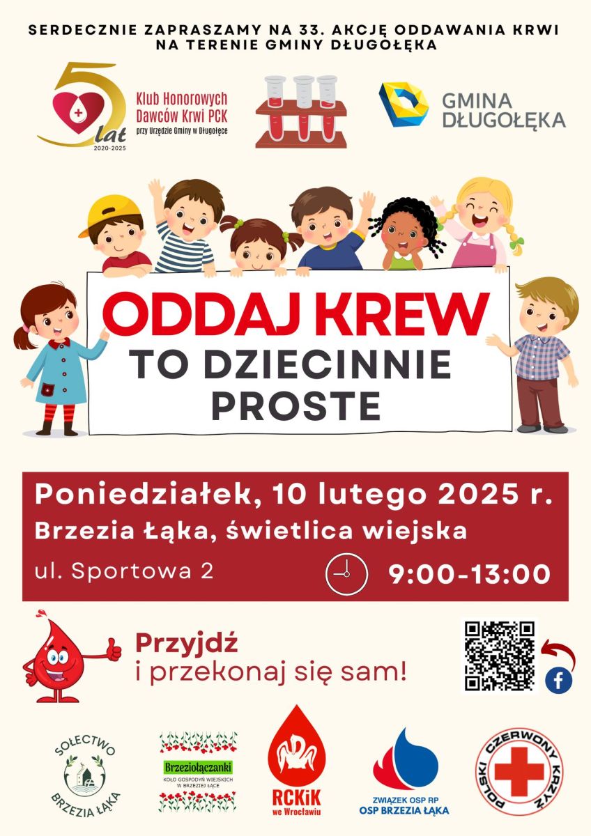 Akcja krwiodawstwa w Brzeziej Łące - 10.02.2025 r.