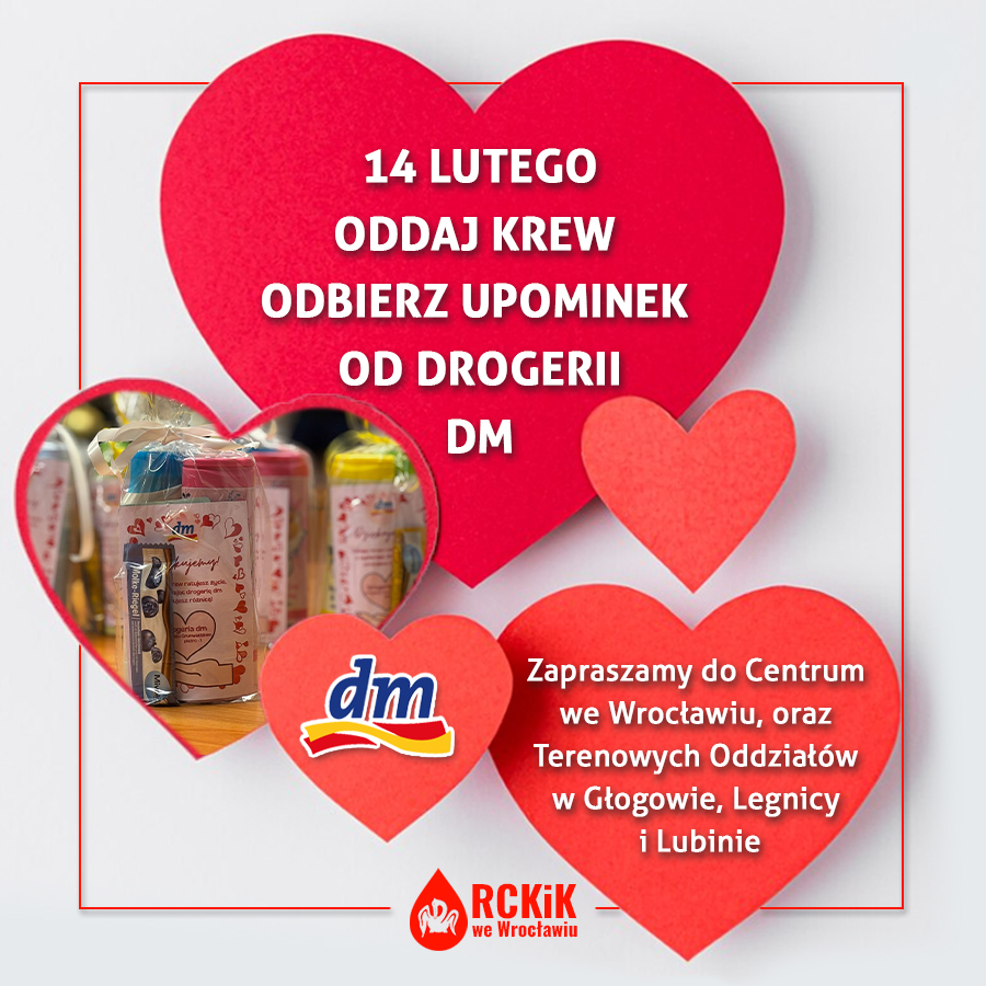 Oddaj krew w Walentynki – odbierz upominek