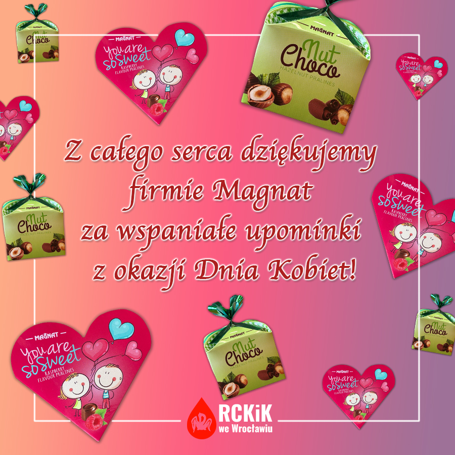 Dodatkowo firma Magnat przygotowała dla naszych Pań słodkie niespodzianki. Dziękujemy serdecznie!