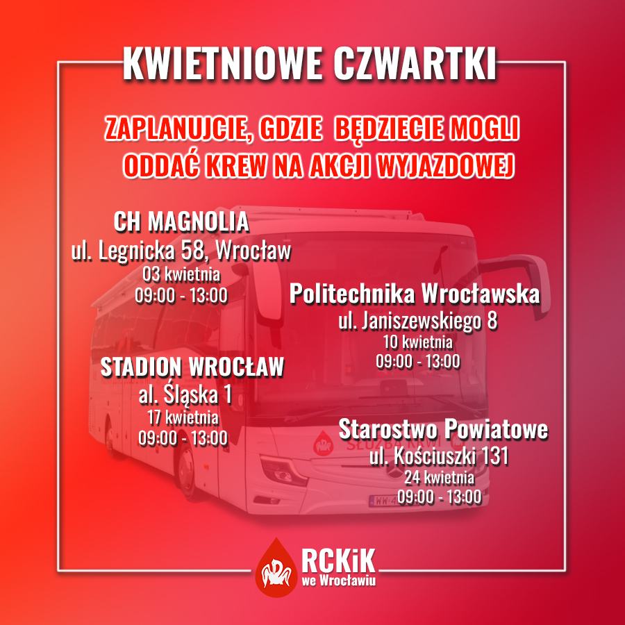 Sprawdź, gdzie w kwietniowy czwartek można oddać krew na akcji wyjazdowej