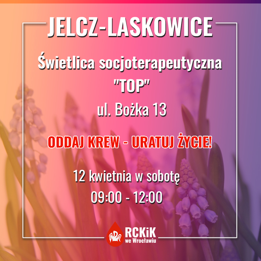 Akcja krwiodawstwa w Jelczu Laskowicach - 12.04.2025 r.