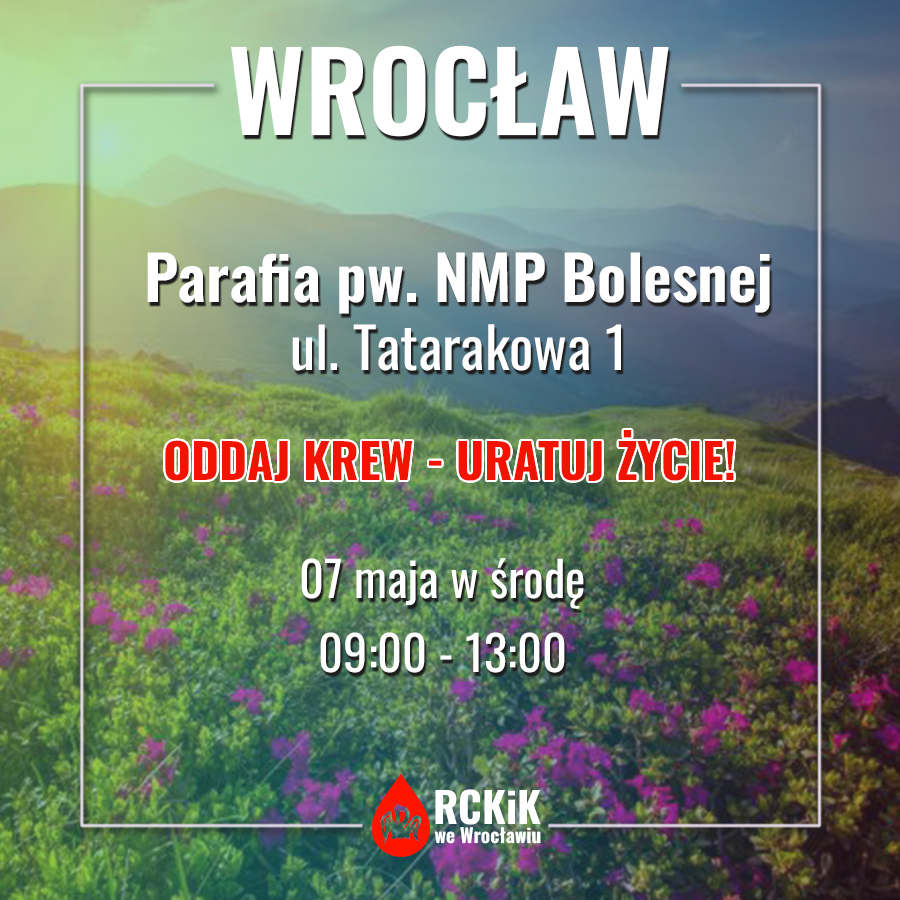 Akcja krwiodawstwa na Strachocinie we Wrocławiu - 7.05.2025 r.
