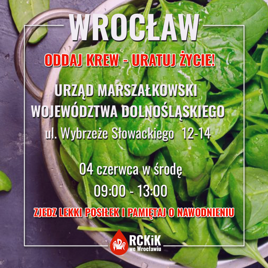 Oddaj krew pod Urzędem Marszałkowskim we Wrocławiu
