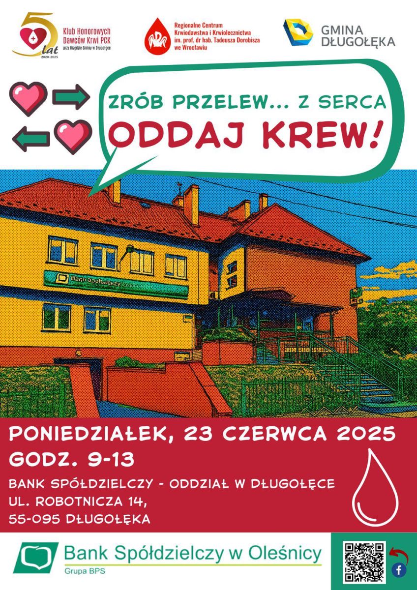 Akcja krwiodawstwa w Długołęce - 23.06.2025 r.