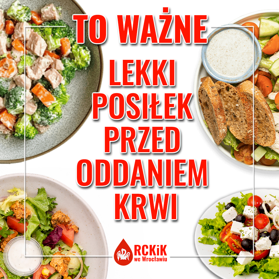 Pamiętajcie, że przed oddaniem krwi warto zjeść lekki posiłek!