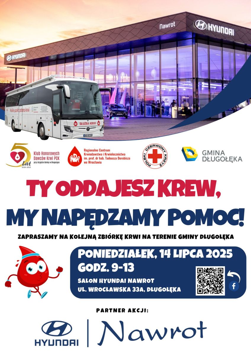 Akcja krwiodawstwa w Długołęce - 14.07.2025 r.