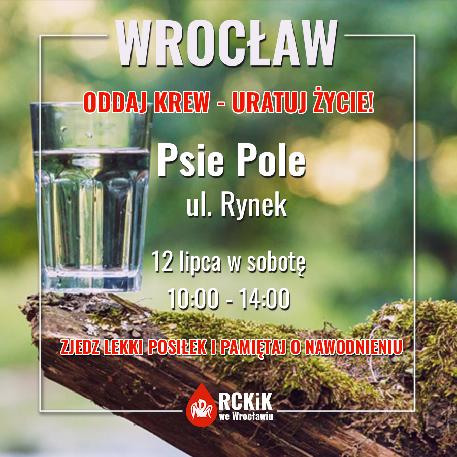 Sobotnia akcja krwiodawstwa we Wrocławiu