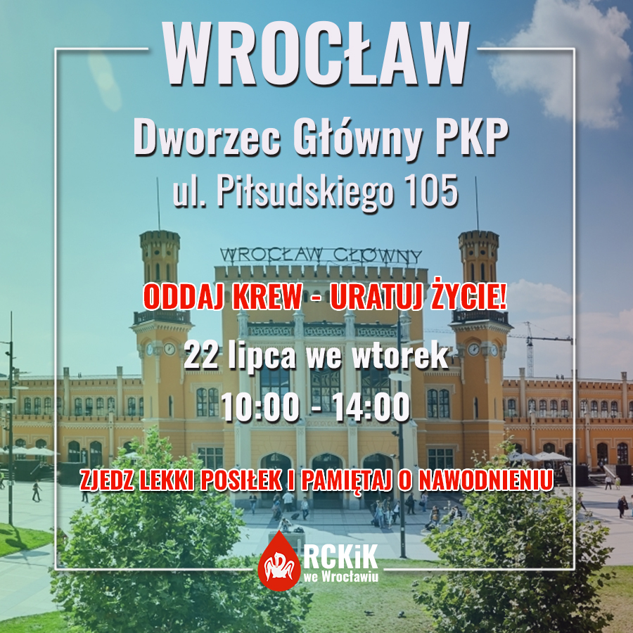 Akcja pobierania krwi - PKP Wrocław Główny