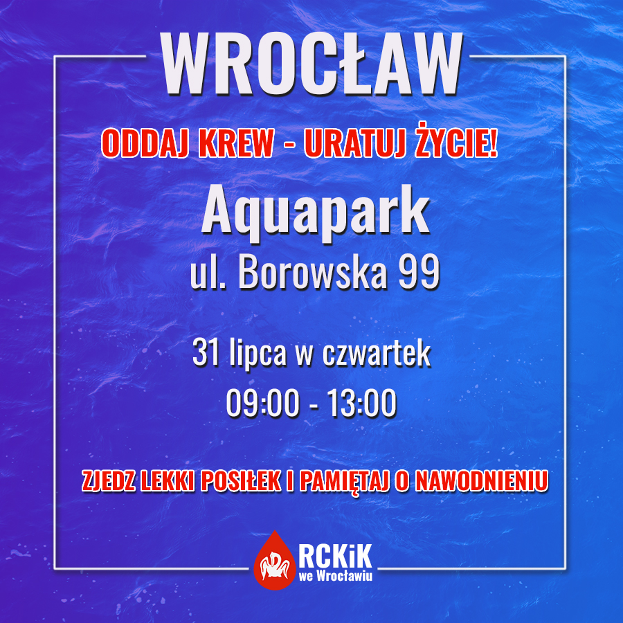 W czwartek zapraszamy do Aquaparku we Wrocławiu