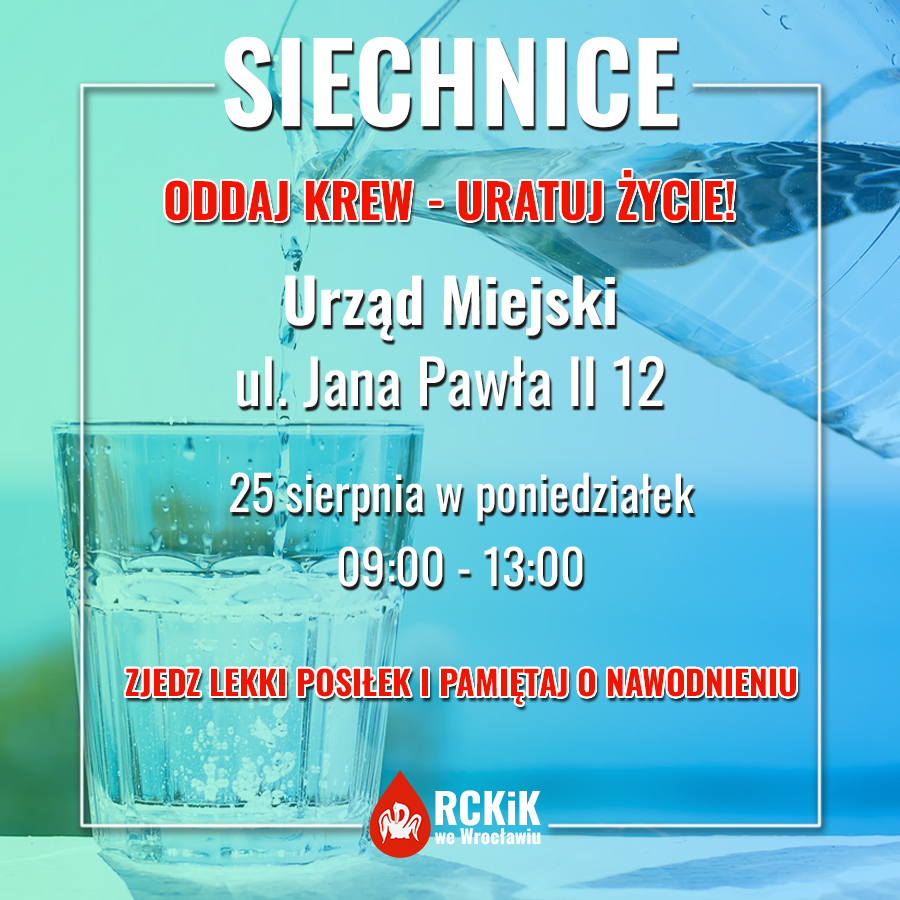 W poniedziałek zapraszamy do Siechnic