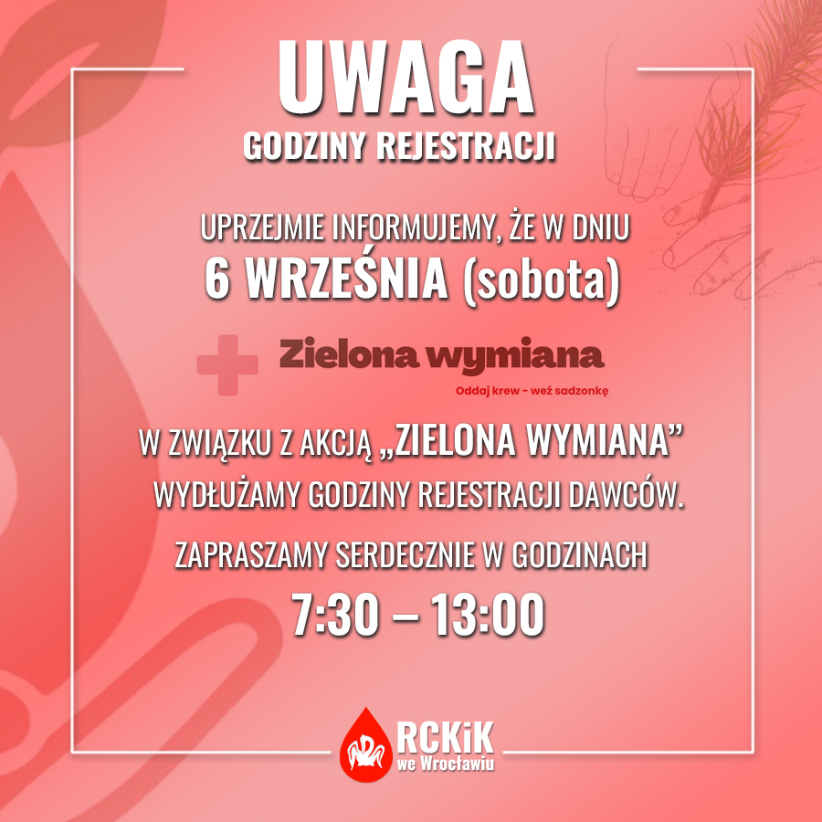 Przedłużone godziny rejestracji