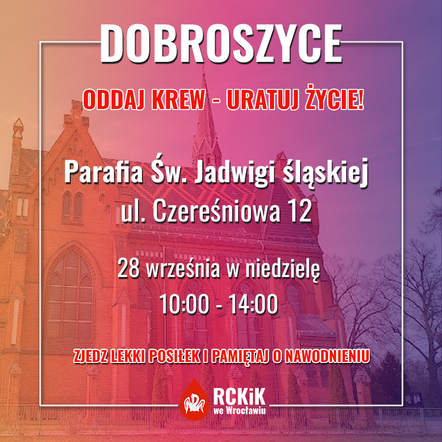 Najbliższe akcje pobierania krwi