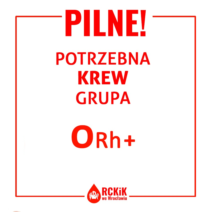 Apel do osób z grupą krwi O+