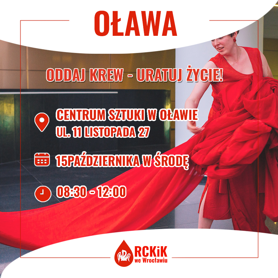 Akcja krwiodawstwa w Oławie - 15.10.2025