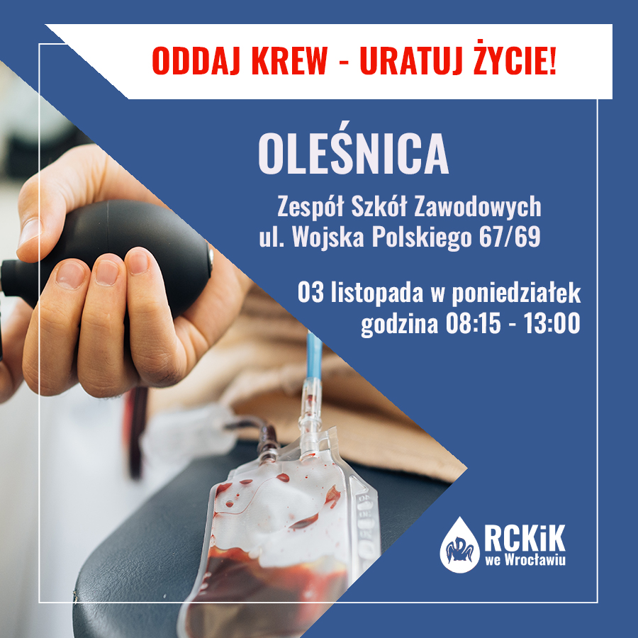 Poniedziałkowa akcja krwiodawstwa