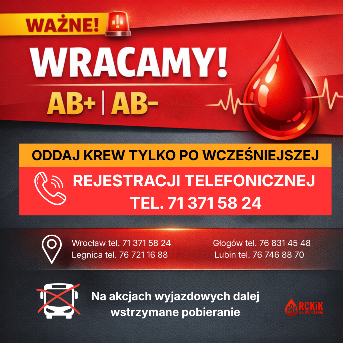 Informacja dla Dawców grup AB+, AB-
