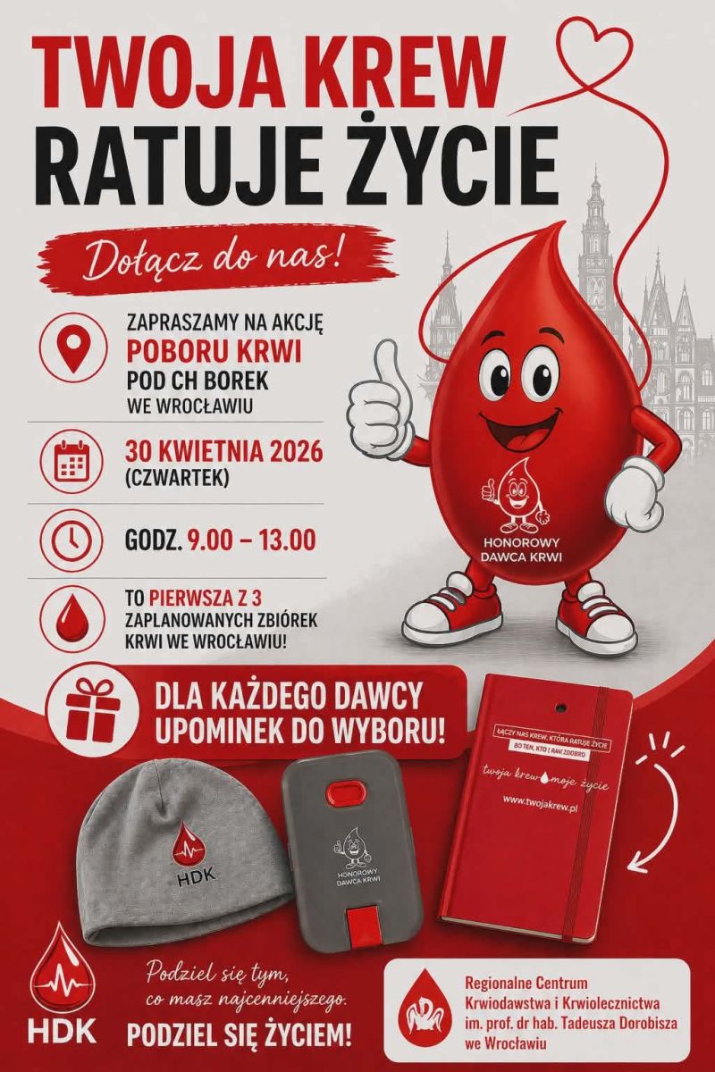 Zapraszamy na akcję. Nasz zaprzyjaźniony klub z WIelkopolski Klub HDK PCK Błękitna Kropelka przy Urzędzie Gminy w Suchym Lesie zaprasza na wyjątkową akcję – będzie się działo!