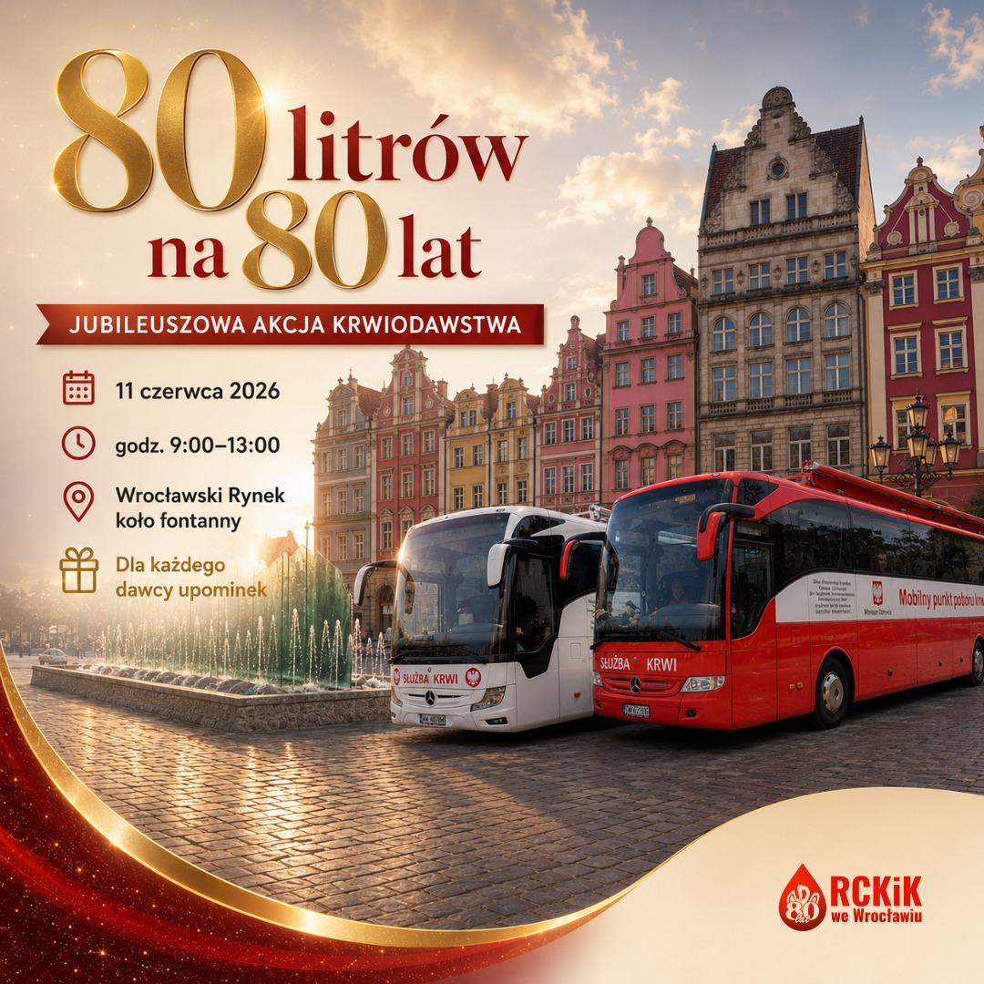 Jubileuszowa akcja krwiodawstwa na wrocławskim Rynku